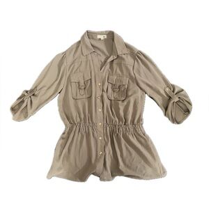 Kaii Beige Button-Down Shirt